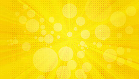 Pop Art background. Retro dotted background. Vector illustration. Halftone yellow pop artのイラスト素材
