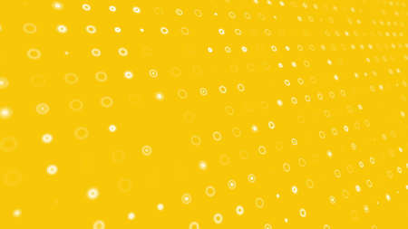 White circles on yellow backgroundの写真素材
