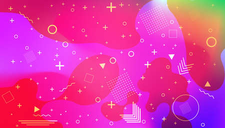 Abstract modern graphic element. Dynamical colored forms and waves. Gradient abstract banner with...
