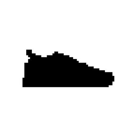 Beautiful black Pixelated sneakers. Vector illustration.のイラスト素材