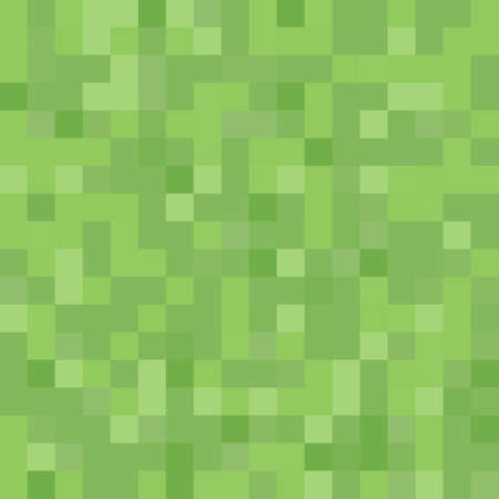Pixel background. The concept of games background. Squares pattern background. Minecraft concept. Vector illustration. Light Green vector abstract textured polygonal backgroundのイラスト素材