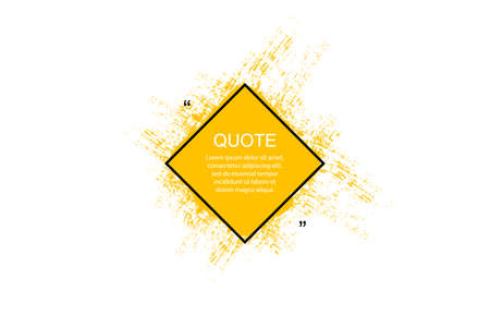 Quote box frame, big set. Quote box icon. Texting quote boxes. Blank Grunge brush background. Vector illustrationのイラスト素材