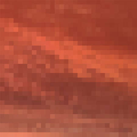 Pixel style land background. Concept of game ground pixelated horizontal seamless background. Vector illustrationのイラスト素材
