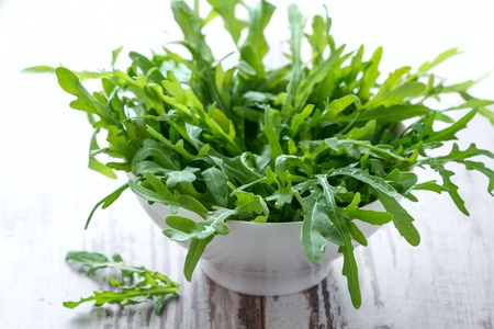 arugula in a bowlの写真素材