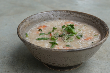 Thai Rice Soup With Shrimp (Khao Tom Goong)の写真素材