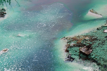 the green chemical waste from the industryの写真素材