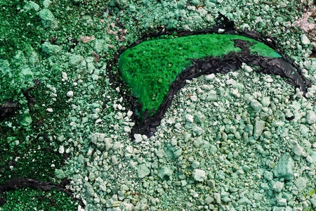 the green chemical waste from the industryの写真素材