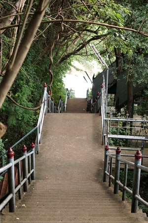 long walking way to the top hill