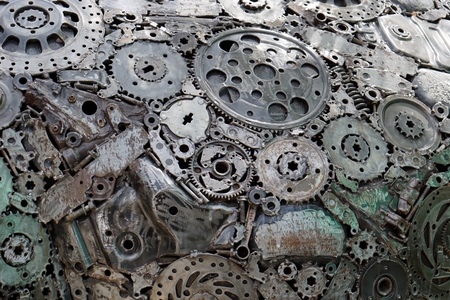 the metal art from the iron waste