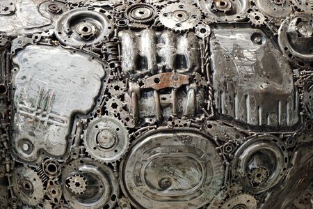 the metal art from the iron wasteの写真素材