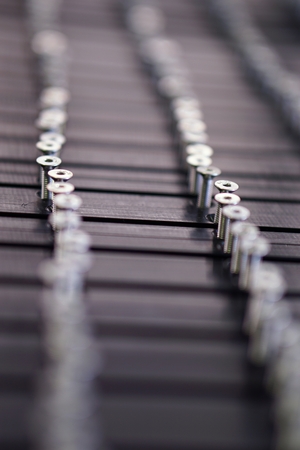 the preparation of stainless steel screws as a field