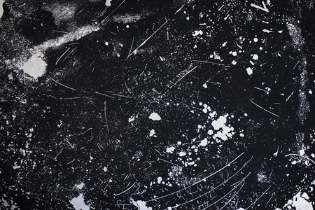 many scratch and dust on the black coating surfaceの写真素材