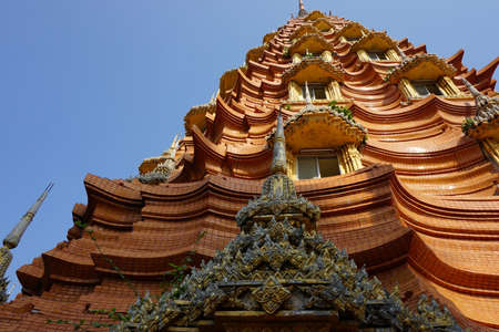abstract of stupa building in look up viewの写真素材