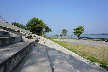 close up stadium near the Kwai riverの写真素材