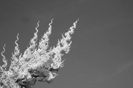 abstract of Thai Naga sculpture for background usedの写真素材