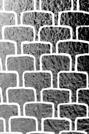 abstract of black and white square artwork