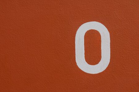 zero font on the wall for background usedの写真素材