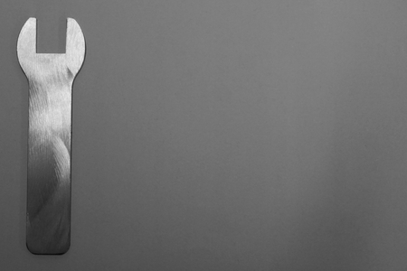 black and white of open end wrench toolの写真素材