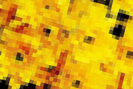 abstract yellow mosaic block texture for background usedの写真素材