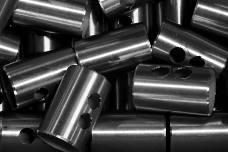 abstract of metal round tube for background usedの写真素材