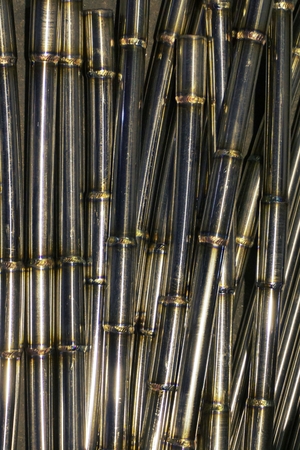 welding of metal round tube for connect them to be longerの写真素材