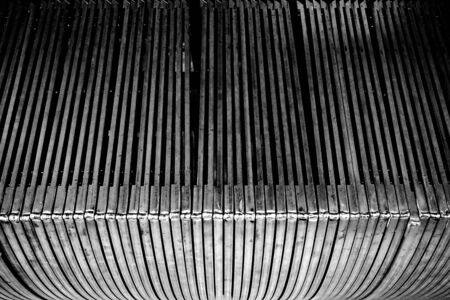 abstract stack of metal and stainless steel shapeの写真素材