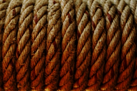 abstract of binding rope bind on metal tube