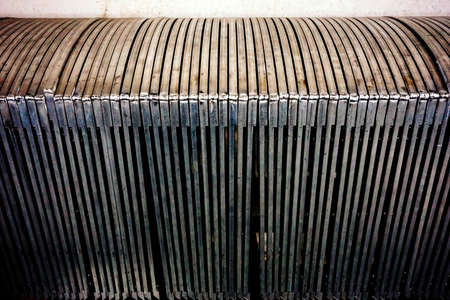 abstract stack of metal and stainless steel shape