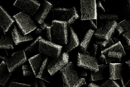 abstract mix of square scouring pad for background usedの写真素材