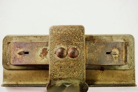old tool with rust used in the factory