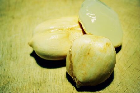 close up of young sugar palm fruitsの写真素材