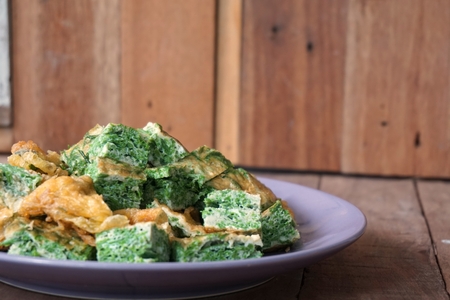 Acacia Pennata Omelette is the Thai traditional foodの写真素材