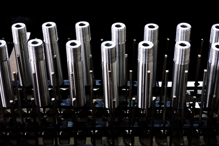 abstract of lineup of aluminum tube for background used