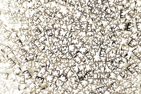 abstract stack of metal tube in variety shape