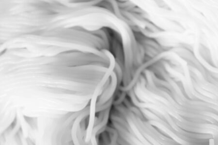 Thai food style in close up rice noodlesの写真素材