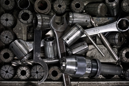 close up milling spare part work tool in factory