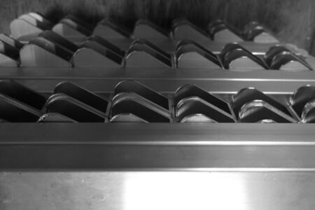 abstract stack of aluminum tube for background used