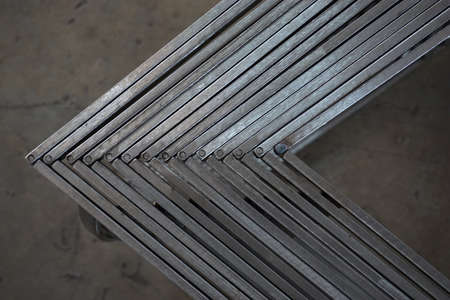 abstract stack of metal angle for background used