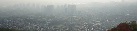 view of mist in the seoul city