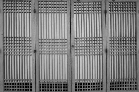 abstract of ancient asian old door for background usedの写真素材