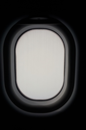 close up airplane window view for background usedの写真素材