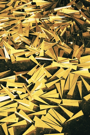 abstract of aluminum scraps in the factory