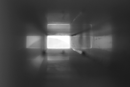 abstract of light at the end of the tunnelの写真素材