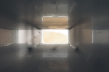 abstract of light at the end of the tunnelの写真素材