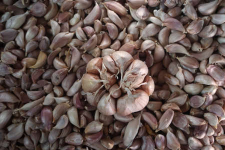 group of garlic in Thai kitchen