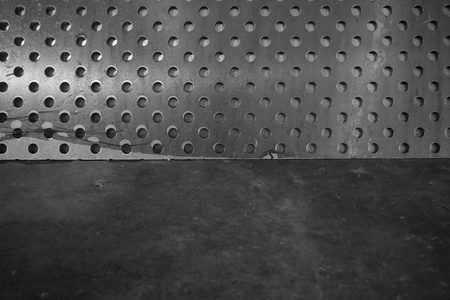 abstract of round metal mesh texture for background usedの写真素材