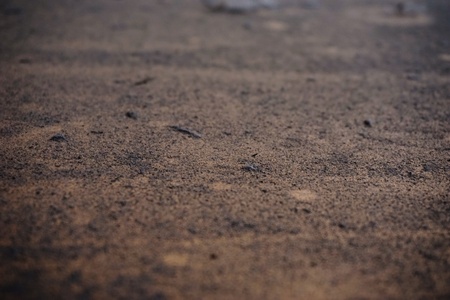 full of footprint on dust in the factoryの写真素材