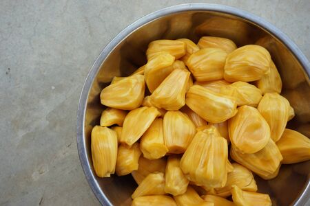 close up jackfruit ready to eat for food background usedの写真素材
