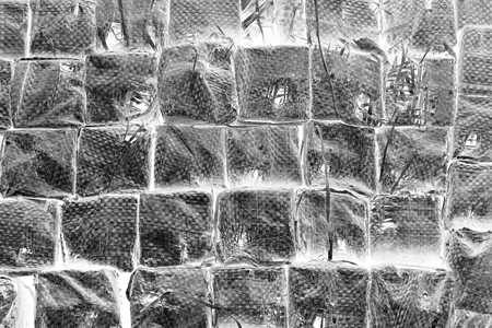 abstract stack of plastic wrap for background used