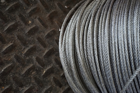 abstract of wire rope texture for background used